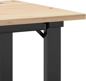 vidaXL Τραπέζι Τραπεζαρίας Πλαίσιο Ο50x50x75εκ Μασίφ Πεύκο/Ατσάλι
