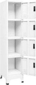 vidaXL Φοριαμός Λευκός 38 x 45 x 180 εκ. Ατσάλινος