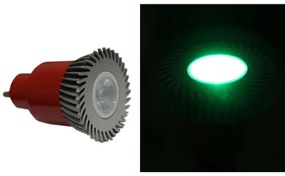 Adeleq Led Λάμπα Ισχύος Gu10 3W 230V 1 Led 30° Πράσινη 13-100335