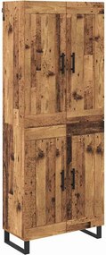 vidaXL Highboard 2 pcs Παλιό ξύλο 69,5 x 34 x 180 εκ.