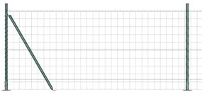 vidaXL Τεντώτο με στήριγμα Πράσινο 0,8 x 10 m Χάλυβας και PVC