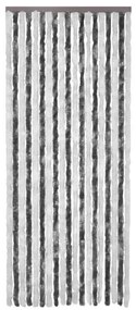 vidaXL Σήτα - Κουρτίνα Πόρτας Γκρι / Λευκό 90 x 220 εκ. από Σενίλ