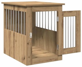 vidaXL Έπιπλα κλουβιού σκύλου Artisan Oak Κατασκευασμένο ξύλο