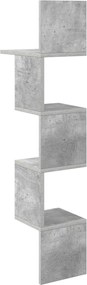 vidaXL Ράφι Τοίχου Γκρι Σκυροδέματος 32 x 21 x 107 cm