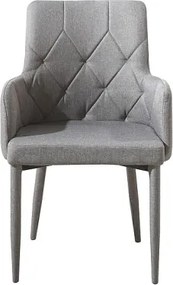 Σετ 4 τεμαχίων καρέκλα Ricardo Γκρι ύφασμα 88x50x48cm