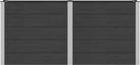 vidaXL Υπερυψωμένη Ζαρντινιέρα Μαύρο 200 x 50 x 91 cm
