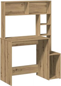 vidaXL Γραφείο με Ράφια Αρτισιανή Δρυς 100x45x140εκ Επεξεργασμένο Ξύλο