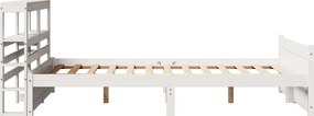 vidaXL Σκελετός Κρεβατιού με Κεφαλάρι Χωρίς Στρώμα Λευκό 140x190 εκ.
