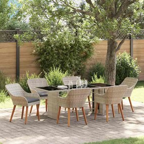 vidaXL Σετ Εξωτερικής Τραπέζης 7 pcs Ανοιχτό γκρι