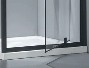 Devon Flow Pivot Black Matt Nano 80x195 - Ανοιγομενη Καμπίνα Από Τοίχο Σε Τοίχο