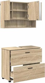 vidaXL Σετ Επίπλων Μπάνιου 2 τμχ. Δρύς Sonoma 76,5 x 35 x 64 εκ