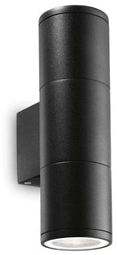 Φωτιστικό Τοίχου-Απλίκα Gun 100395 6,5x21x11cm 2xGU10 35W IP44 Black Ideal Lux