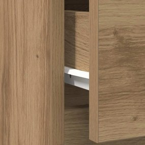 Συρταριέρα με Συρτάρια Τεχνίτης Δρυς 71x35x65 εκ. Επεξ. Ξύλο - Καφέ