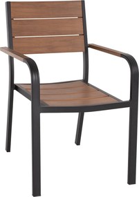 ΠΟΛΥΘΡΟΝΑ ΑΛΟΥΜΙΝΙΟΥ SAGA ΜΑΥΡΗ ΜΕ POLYWOOD HM5127.03 56x55x85,5Yεκ.