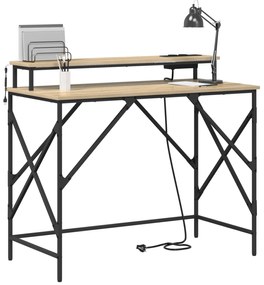 vidaXL Γραφείο Sonoma Δρυς 100 x 50 x 86.5 εκ Επεξεργασμένο ξύλο