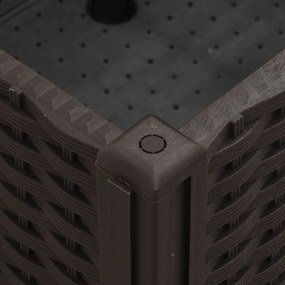 vidaXL Ζαρντινιέρα Κήπου με Ροδάκια Καφέ 150x80x54εκ. Πολυπροπυλένιο