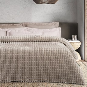 Κουβέρτα Fleece Μονή (160x220) Das Home 1387 Taupe