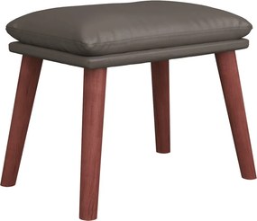vidaXL Υποπόδιο Γκρι 45x29,5x35 εκ. από Συνθετικό Δέρμα