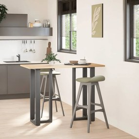 vidaXL Πόδια Τραπεζιού Μπαρ σε Σχήμα Τ, 2 τεμ. Ανθρακί 40x35x(100-101) εκ. Ατσάλι