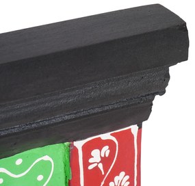 vidaXL Κρεμάστρα Τοίχου με 4 Γάντζους 80x25x2 εκ. Στερεό Ξύλο Μάγκο & Κατασκευασμένο Ξύλο
