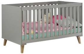 ΒΡΕΦΙΚΟ ΚΡΕΒΑΤΙ BAMBINI HM8841 ΑΝΟΙΧΤΟ ΓΚΡΙ ΦΥΣΙΚΟ 144,8 x76,9x83,4Υ εκ.