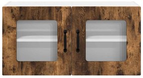 vidaXL Κρεμαστό ντουλάπι κουζίνας Καπνιστό Δρύς 80 x 31 x 40 εκ