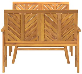 vidaXL Σετ Ξαπλώστρας Κήπου 3 pcs Καφέ Στερεό Ξύλο Ακακίας