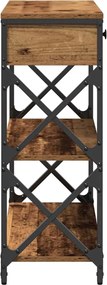 vidaXL Κονσόλα Τραπέζι Παλαιό ξύλο 75 x 28 x 75 εκ