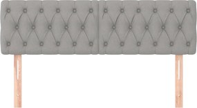 vidaXL Κεφαλάρια Αν. Γκρι 160x7x78/88 εκ. Ύφασμα