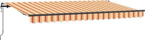 vidaXL Αναδιπλούμενη τέντα Κίτρινο 400 x 200 cm ύφασμα
