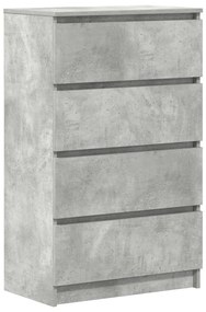 vidaXL Συρταριέρα Γκρι Σκυροδέματος 60x35x98,5 εκ. Επεξεργασμένο Ξύλο