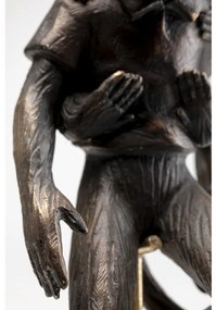 Διακοσμητικό Circus Monkey Couple Γκρι-Χρυσό 13x12x49 εκ. 13x12x49εκ