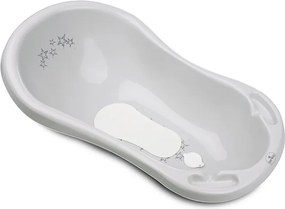 BATH 84 WITH PLUG/ANTI SLIP MAT  LITTLE STARS GREY