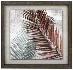 Κάδρο Φύλλα RAM214 Κόκκινο-Μπλε 50x50cm Espiel Square Wood