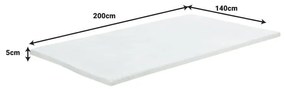 Ανώστρωμα Casmeriane roll pack λευκό ύφασμα-memory foam 140x200x5εκ 140x200x5 εκ.