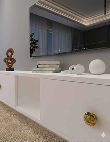 Stewehome Επιτοίχια βάση τηλεόρασης από μοριοσανίδα 150x30x26 cm