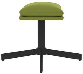 vidaXL Υποπόδιο Ανοιχτό Πράσινο 60x60x36 εκ. Βελούδινο