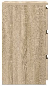 vidaXL Κομοδίνα 2 τεμ. Sonoma Δρυς 40 x 35 x 62,5 εκ. από Επεξ. Ξύλο