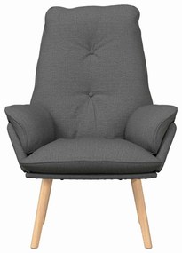 vidaXL Χαλαρωτική Πολυθρόνα Σκούρο γκρι 69 x 74 x 93 εκ. ύφασμα