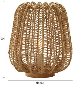 ΕΠΙΤΡΑΠΕΖΙΟ ΦΩΤΙΣΤΙΚΟ HM4350 ΜΕΤΑΛΛΟ ΜΕ PAPER ROPE ΣΕ ΦΥΣΙΚΟ Φ30,5Χ34Υεκ. - 0512249 - HM4350