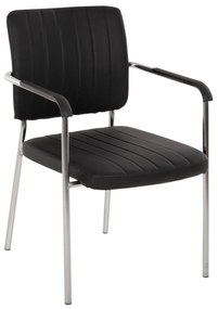 Conference chair with arms  Black 56,5x59x85 cm