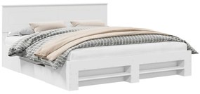 vidaXL Σκελετός Κρεβατιού Λευκό 200 x 200 cm Επεξεργασμένο ξύλο