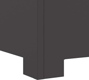 vidaXL Φωτιά Μαύρο 80 x 80 x 40 cm Ατσάλι