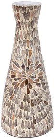 Βάζο Με Κοχύλια Tear Drop 944-124-013 18x43cm Multi-Beige Bamboo