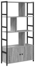 vidaXL Ράφι Βιβλίων Γκρι sonoma 80 x 30 x 155.5 εκ Επεξεργασμένο ξύλο