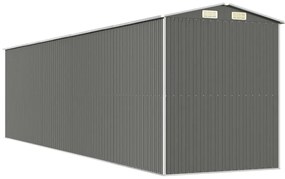 vidaXL Αποθήκη Κήπου Ανοιχτό γκρι 192x772x223 εκ. Γαλβανισμένο Ατσάλι