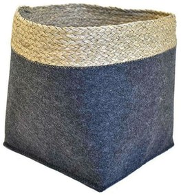 Καλάθι Διακοσμητικό Με Σχοινί 00.06.67174 20x20x20cm Beige-Grey Felt