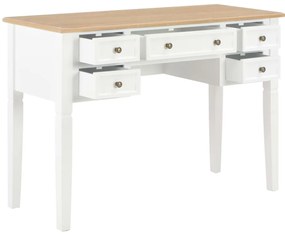 vidaXL Γραφείο Λευκό 109,5 x 45 x 77,5 εκ. Ξύλινο