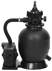 vidaXL Φίλτρο Άμμου Πισίνας με Προφίλτρο Μαύρο