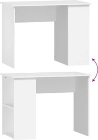 vidaXL Γραφείο Λευκό 100 x 55 x 75 εκ. από Επεξεργασμένο Ξύλο